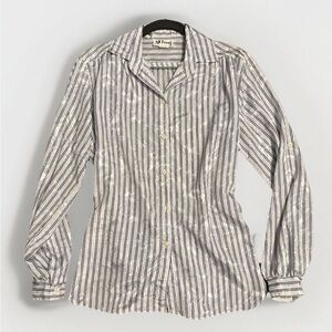 All Hours Paris Milan Button Up Shimmer Splash Design Women’s Size Small